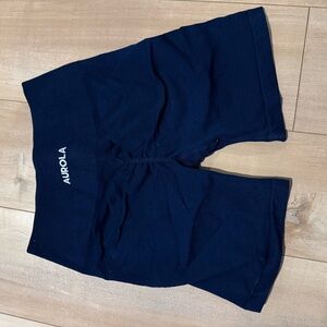 Aurola Navy Biker Shorts